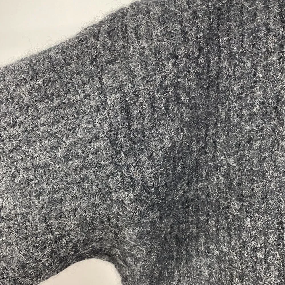 Eddie Bauer EBTEK gray knit wool blend 1/3 button pullover sweater size XL Tall - Picture 3 of 8
